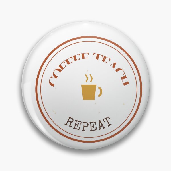 Artikelvorschau, Coffee Teach Repeat Teacher Shirt Vintage Badge Tee entworfen und verkauft von Worn and Witty.