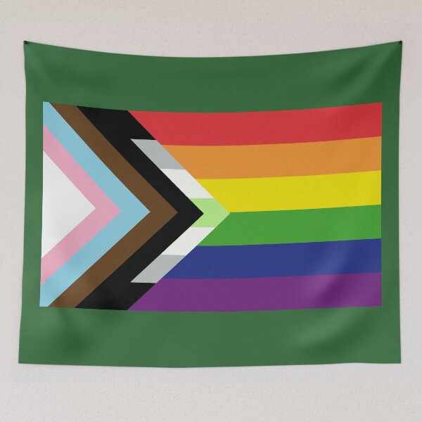 Artikelvorschau, Progress Pride Flagge mit Agender Chevron entworfen und verkauft von BeccaPaintmore.