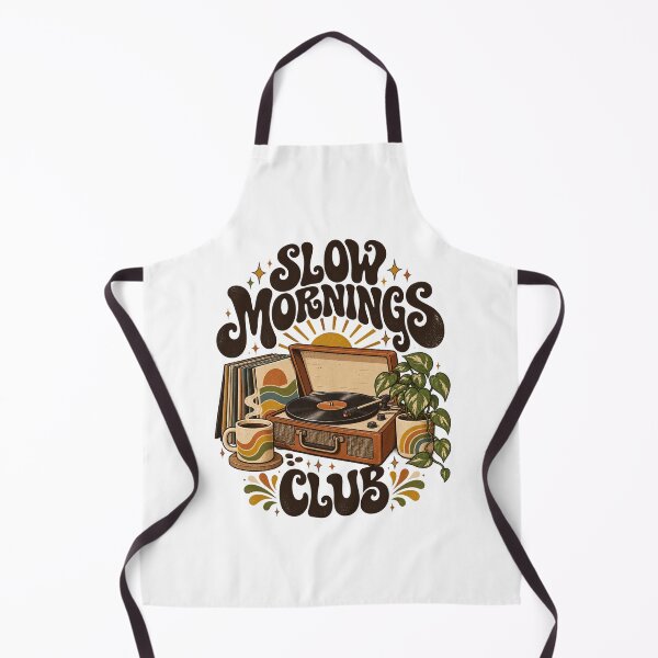 Item preview, Slow Mornings Club – Vintage Vinyl Record Player & Coffee designed and sold by urbinet.
