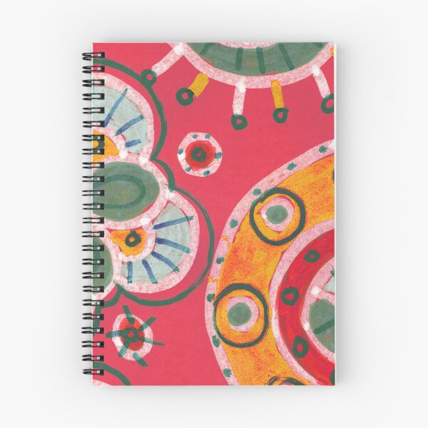 Item preview, Dark Pink Boho Folk Art Flowers and Mandalas designed and sold by Fani*.