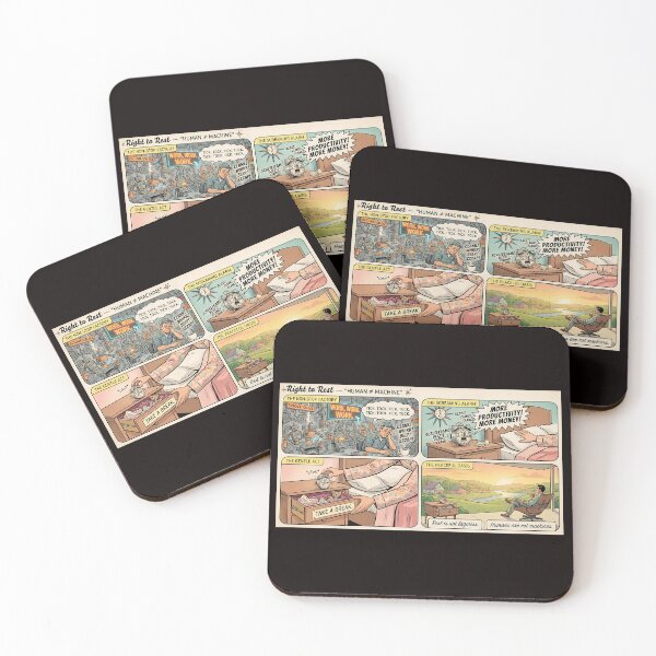 Item preview, The right to rest – a four-panel comic against burnout designed and sold by Mianku | Für das Leben.