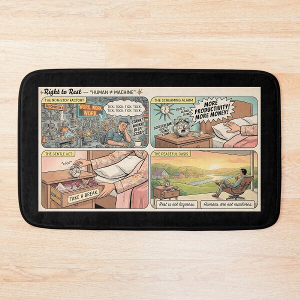 Item preview, The right to rest – a four-panel comic against burnout designed and sold by Mianku | Für das Leben.