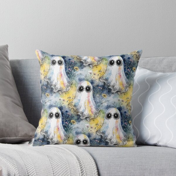 Item preview, Watercolor Ghost Halloween Seamless Pattern designed and sold by Camel & Quirk.
