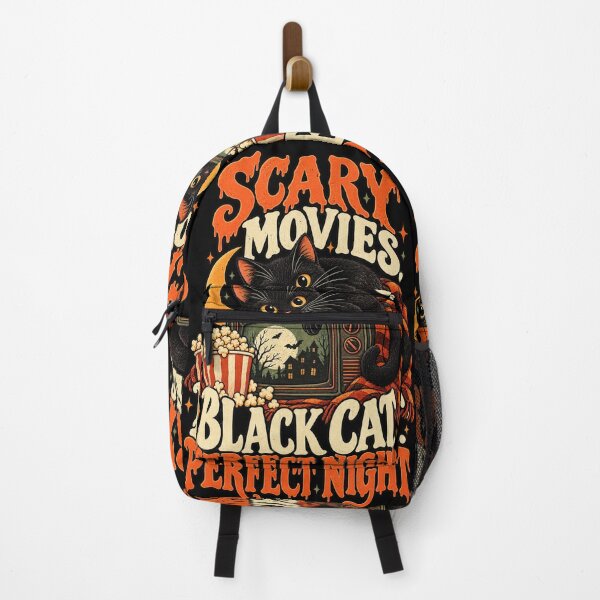 Item preview, Scary Movies Black Cat Perfect Night | Retro Horror Cat designed and sold by MOTIFOLK.