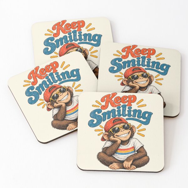 Item preview, Keep Smiling Retro Monkey designed and sold by lungpleecha.