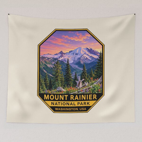 Item preview, Mount Rainier National Park Retro Design designed and sold by Gideon Emmerich.