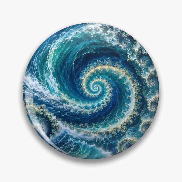 Item preview, Swirling Blue Ocean Vortex Fractal designed and sold by Sybille-Yates.