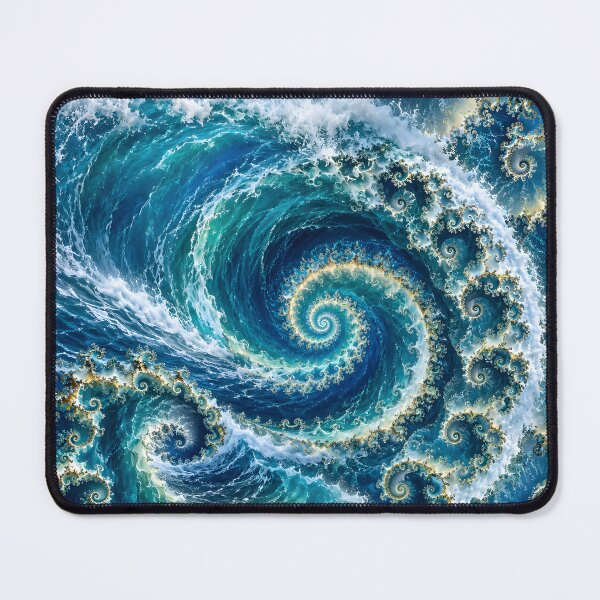 Item preview, Swirling Blue Ocean Vortex Fractal designed and sold by Sybille-Yates.