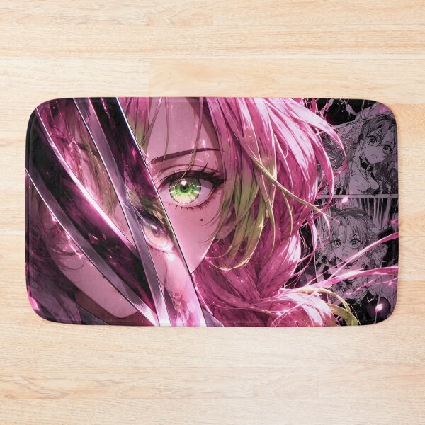 Item preview, Pink Haired Sword Warrior – Romantic Anime Blossom Swordswoman Neon Fantasy Art designed and sold by Dyan4.