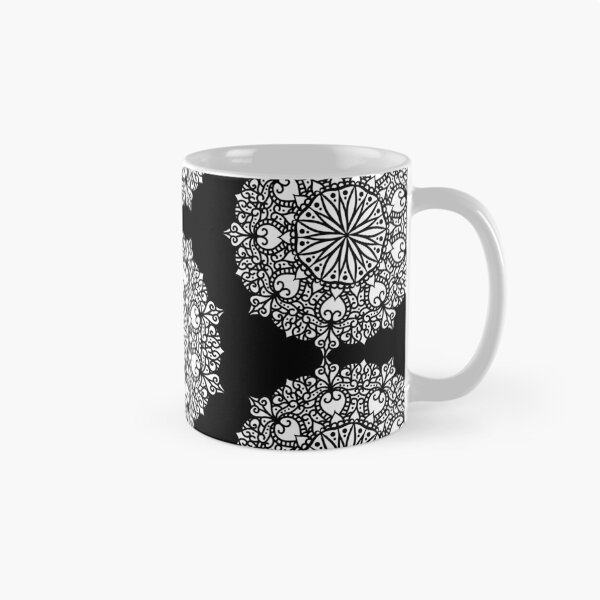 Item preview, White Ornamental Mandala with Curling Leaves designed and sold by radhakidesign.