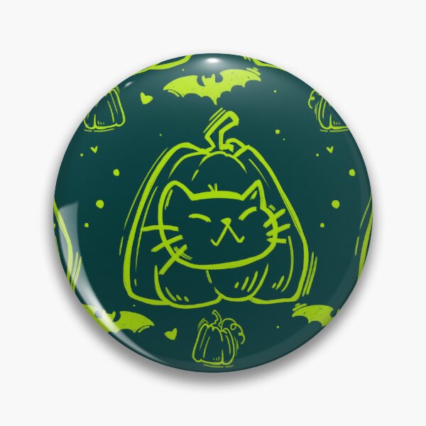 Artikelvorschau, Perfekte Kürbisse: Handgezeichnetes Halloween-Muster mit Katze und Fledermaus entworfen und verkauft von LeelaLab.