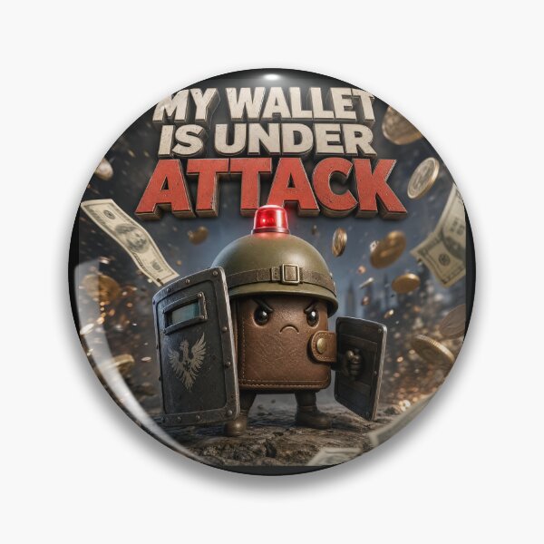 Item preview, My Wallet Is Under Attack – Funny Money & Cost of Living Meme designed and sold by ManggaeJM.
