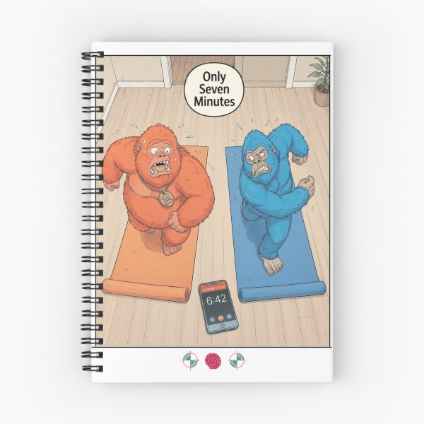 Item preview, Funny 7 Minute Yoga Bigfoot Cartoon Cute Workout Humor Design designed and sold by Whimsy Trail Co.