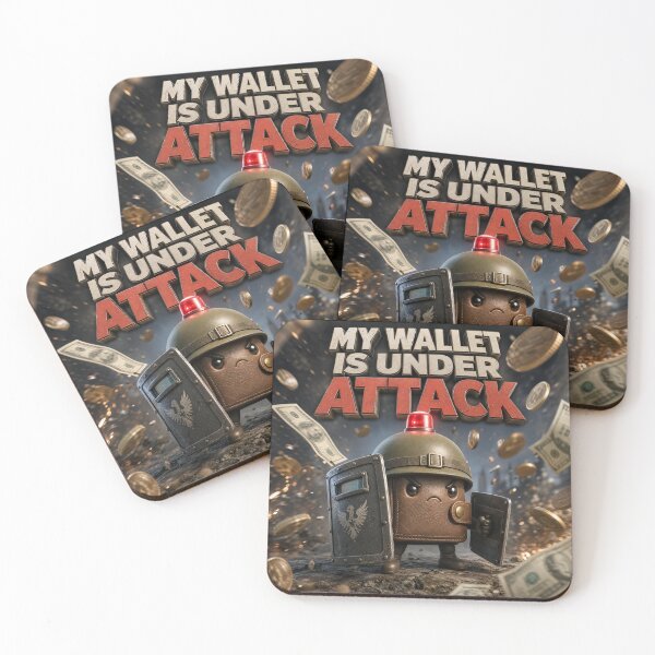 Item preview, My Wallet Is Under Attack – Funny Money & Cost of Living Meme designed and sold by ManggaeJM.