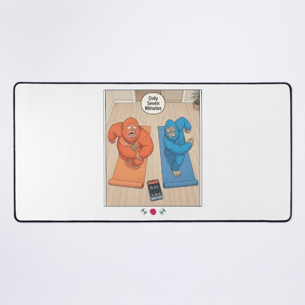Item preview, Funny 7 Minute Yoga Bigfoot Cartoon Cute Workout Humor Design designed and sold by Whimsy Trail Co.