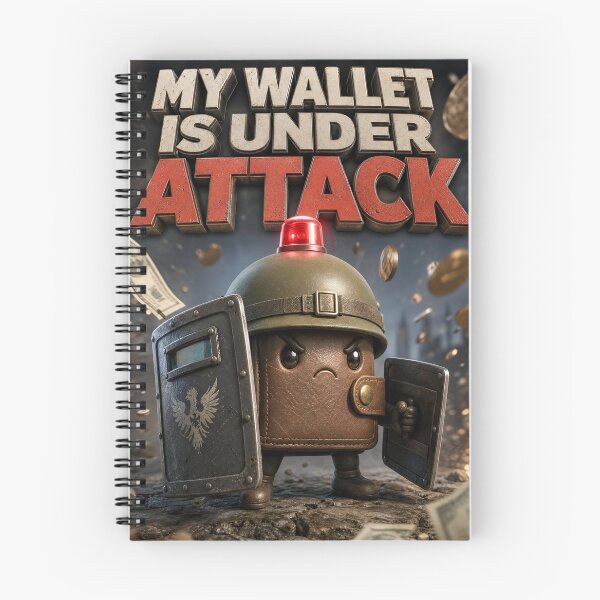 Item preview, My Wallet Is Under Attack – Funny Money & Cost of Living Meme designed and sold by ManggaeJM.