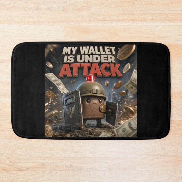 Item preview, My Wallet Is Under Attack – Funny Money & Cost of Living Meme designed and sold by ManggaeJM.