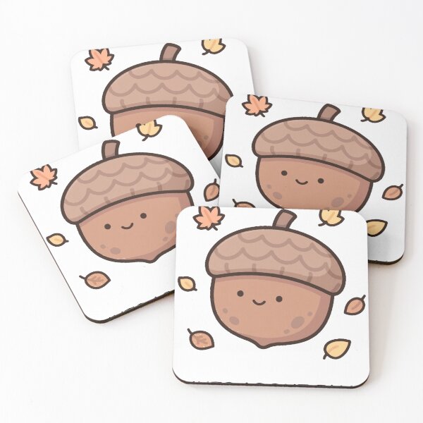 Item preview, Cute Chibi Acorn Nuts About Fall Autumn Kawaii Sticker designed and sold by xiaoxiaochibi.