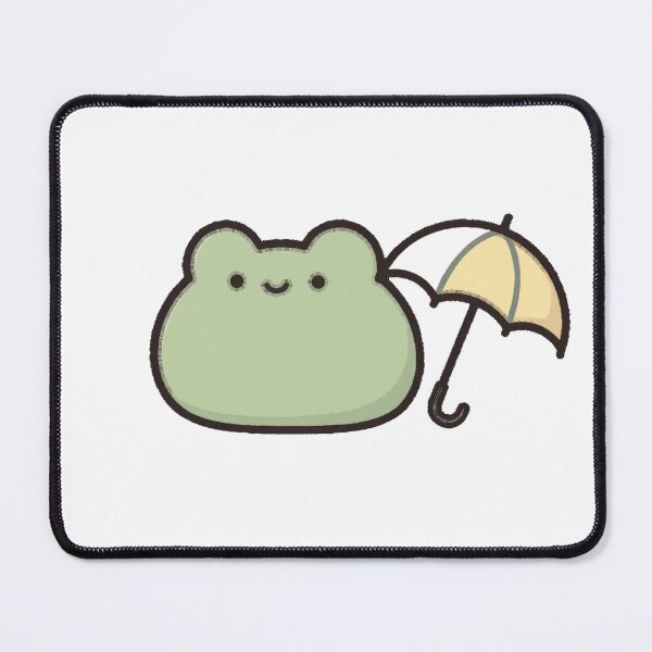Item preview, Cute Chibi Frog Rain Check Please Umbrella Kawaii Sticker designed and sold by xiaoxiaochibi.