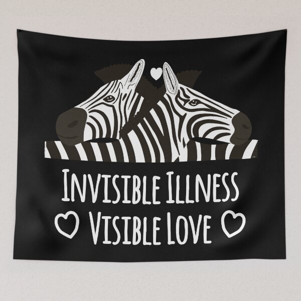 Aperçu de l'œuvre Sensibilisation au handicap invisible Amour visible Zèbres créée et vendue par Jesabee Designs.
