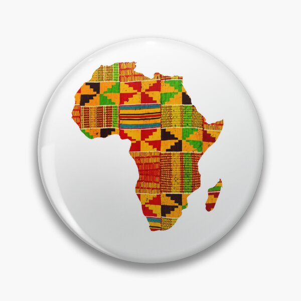 Item preview, African Pride Kente Print Map Design designed and sold by Mnyusshop.