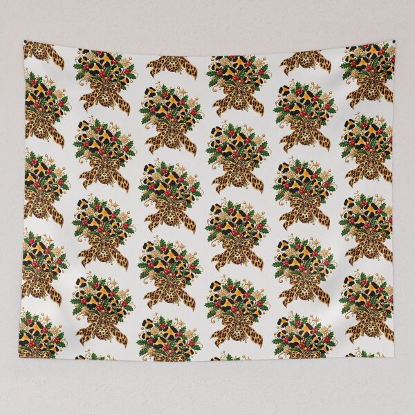 Item preview, Leopard Print Christmas Bouquet PNG designed and sold by annenambiro.