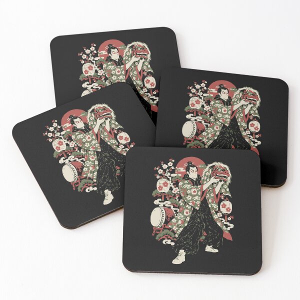 Item preview, Ukiyoe Lion Dancer Streetwear Woodblock Back-Print Graphic designed and sold by WAVE-JP.