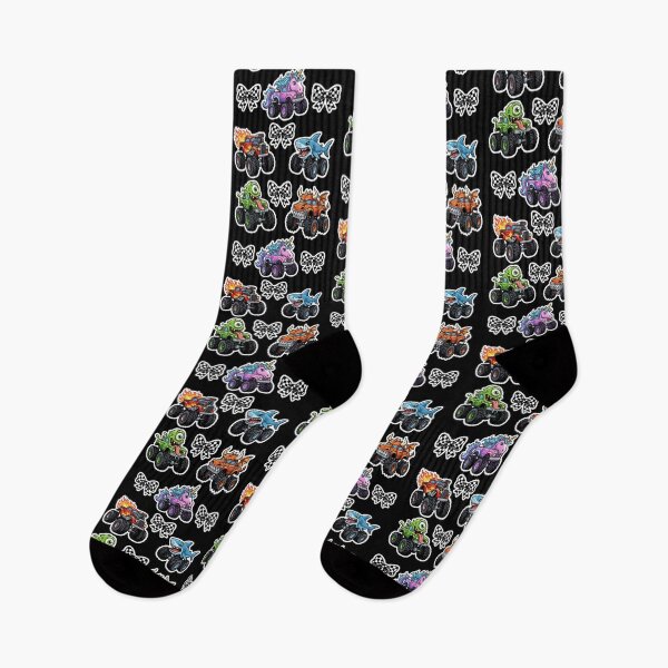 Item preview, Monster Trucks Dragón Unicornio Tiburón Hot Rod Monster Kids designed and sold by FolkGraphics.