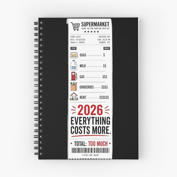 Item preview, 2026 Everything Costs More – Funny Cost of Living Grocery Receipt Meme designed and sold by ManggaeJM.