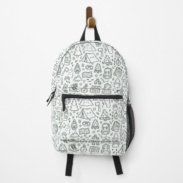 Item preview, Camping Outdoor Adventure Doodle Pattern designed and sold by GabeMountainArt.
