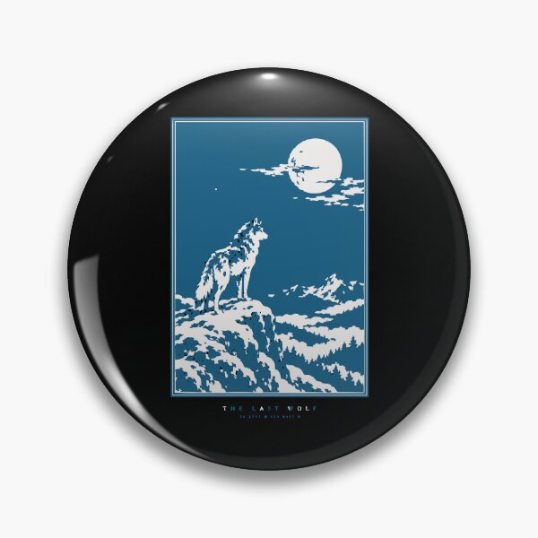 Item preview, The Last Wolf Neo-Ukiyoe Winter Moon Japanese Wolf Snowy designed and sold by WAVE-JP.
