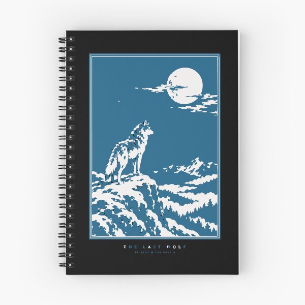 Item preview, The Last Wolf Neo-Ukiyoe Winter Moon Japanese Wolf Snowy designed and sold by WAVE-JP.