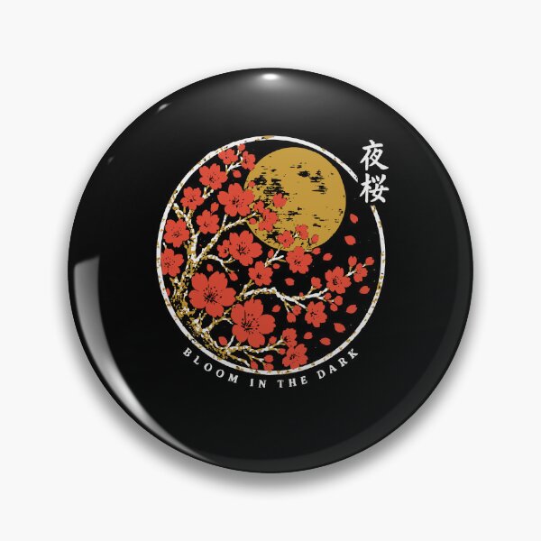 Item preview, Yozakura Bloom in the Dark - Cherry Blossom Round Window designed and sold by WAVE-JP.