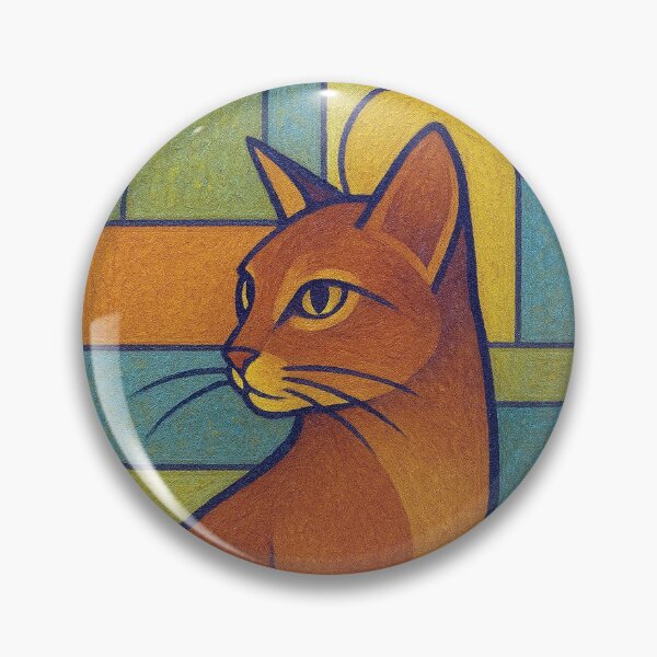 Artikelvorschau, Gemälde einer Abessinierkatze – Elegantes Katzenporträt entworfen und verkauft von GalleryKauffeld.