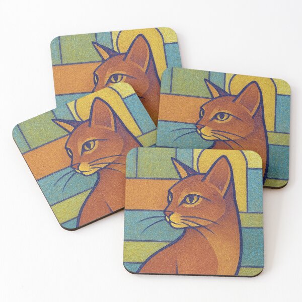Item preview, Abyssinian Cat Painting – Elegant Feline Portrait designed and sold by GalleryKauffeld.