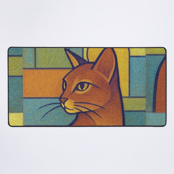 Item preview, Abyssinian Cat Painting – Elegant Feline Portrait designed and sold by GalleryKauffeld.
