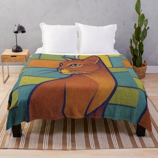 Item preview, Abyssinian Cat Painting – Elegant Feline Portrait designed and sold by GalleryKauffeld.
