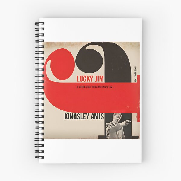 Aperçu de l'œuvre Carnet de notes d'inspiration vintage, motif Lucky Jim par Amis créée et vendue par Ghuni.