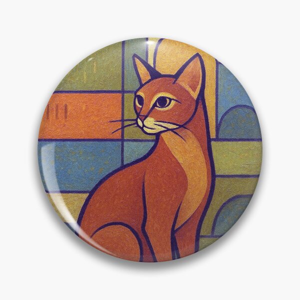 Artikelvorschau, Gemälde einer Abessinierkatze – Elegantes Katzenporträt entworfen und verkauft von GalleryKauffeld.