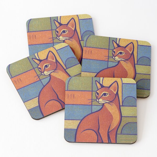 Item preview, Abyssinian Cat Painting – Elegant Feline Portrait designed and sold by GalleryKauffeld.
