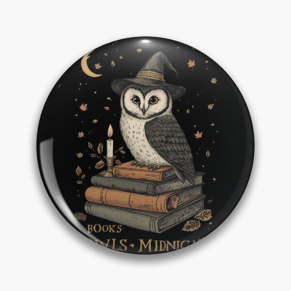 Item preview, Gothic Book Lover Halloween Owl designed and sold by ChicTrendz.