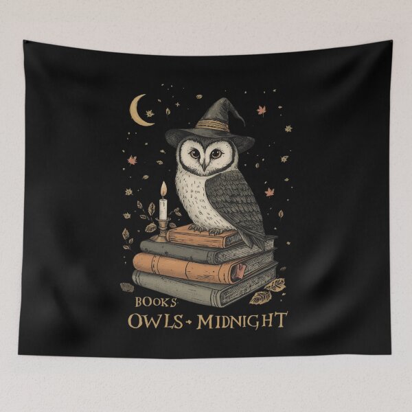 Item preview, Gothic Book Lover Halloween Owl designed and sold by ChicTrendz.