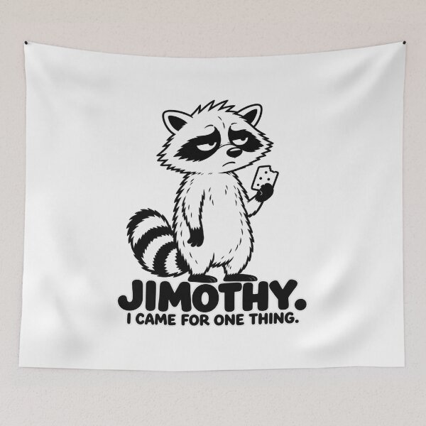 Item preview, Jimothy raccoon lazy meme designed and sold by ViolettaGlass.
