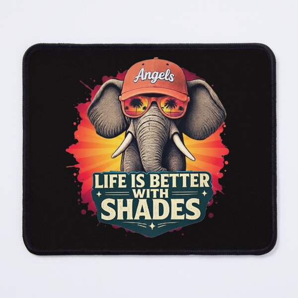 Item preview, Life Is Better With Shades — Cool Elephant Angels Sunset Design designed and sold by Jen.Lou.