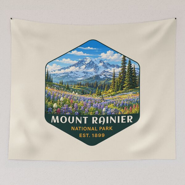 Item preview, Mount Rainier National Park Retro Design designed and sold by Gideon Emmerich.