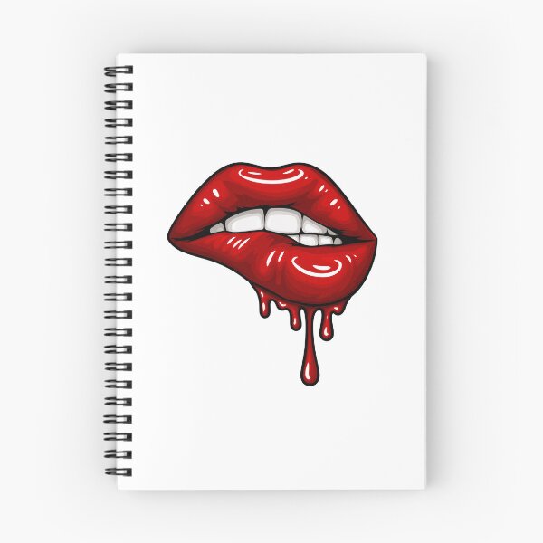 Item preview, Labios rojos goteando, arte pop designed and sold by MAXIZPRINT.