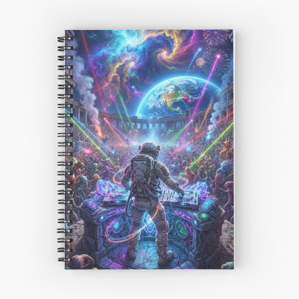 Item preview, Cosmic DJ Astronaut Festival Surreal Sci-Fi Art Poster designed and sold by Rain-Road.