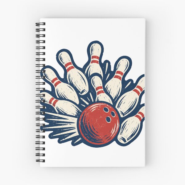 Item preview, Linocut Bowling Strike Ball and Flying Pins designed and sold by eignvalue.