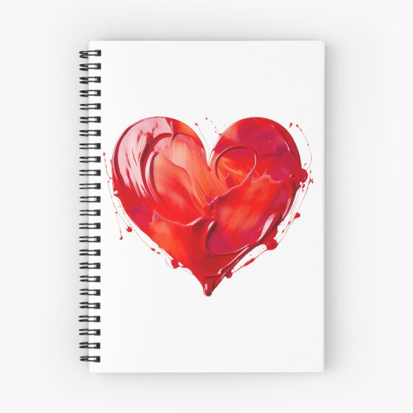 Item preview, Glossy Red Paint Heart – Liquid Acrylic Art designed and sold by Art of Sun.