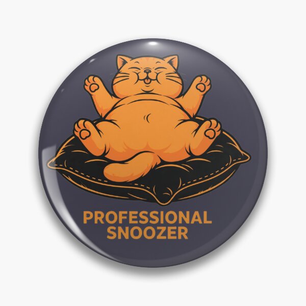 Item preview, The lazy, chubby orange cat enjoys a nap on a pillow  designed and sold by PalettePop..